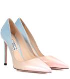 Prada Ombré Glossed-leather Pumps