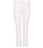 Mother The Rascal Ankle Snippet Slim Straight Cropped Jeans