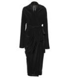 Rick Owens Draped Silk Wrap Dress