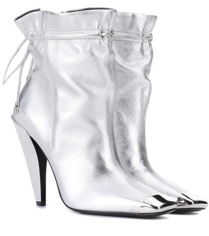 Tom Ford Metallic Leather Ankle Boots