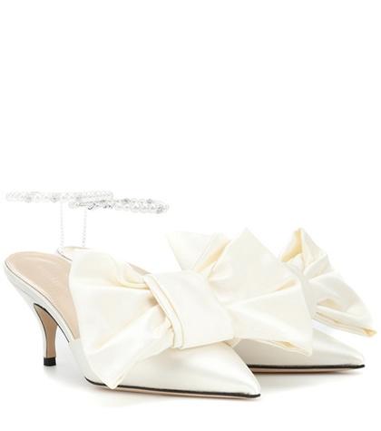 Magda Butrym China Embellished Satin Mules