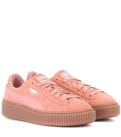 Puma Basket Platform Suede Sneakers