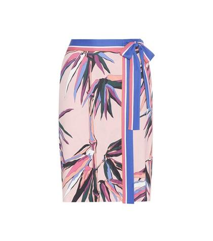 81hours Printed Silk-blend Jersey Skirt