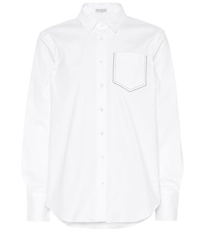 Brunello Cucinelli Stretch Cotton-blend Shirt