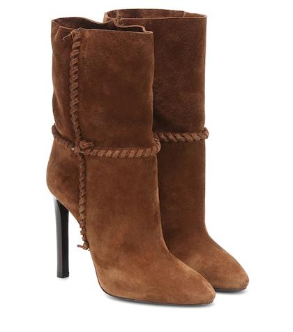 Saint Laurent Mica 105 Suede Ankle Boots