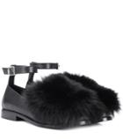 Charlotte Olympia Ryder Ankle Strap Leather Loafers