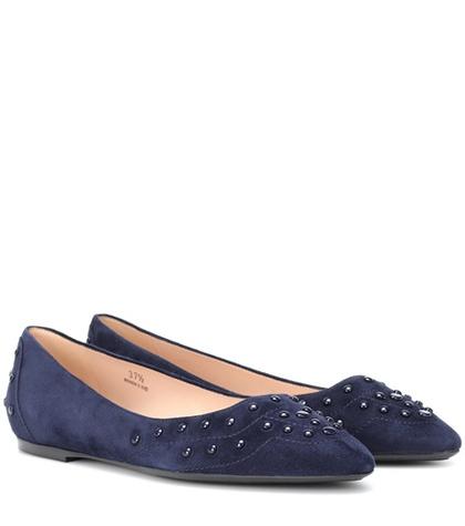 Ugg Embellished Suede Ballet Flats