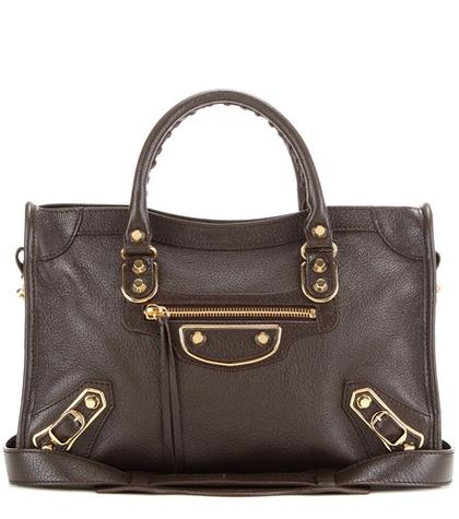 Balenciaga Classic Metallic Edge Small City Leather Shoulder Bag