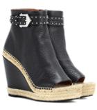 Givenchy Leather Wedge Espadrille Ankle Boots
