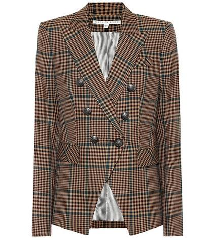 Veronica Beard Miller Checked Wool-blend Blazer
