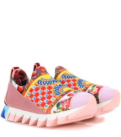 Dolce & Gabbana Printed Slip-on Sneakers