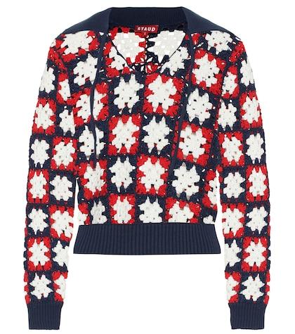 Staud Clam Crochet Cotton Sweater