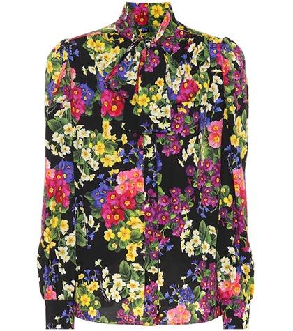 Valentino Floral Silk-blend Blouse