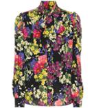 Valentino Floral Silk-blend Blouse