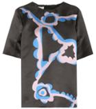 Diane Von Furstenberg Printed Satin Top