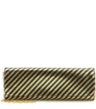 Acne Studios Pochette M Metallic Striped Leather Clutch