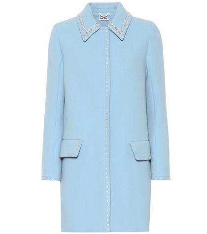 Miu Miu Embroidered Wool Coat