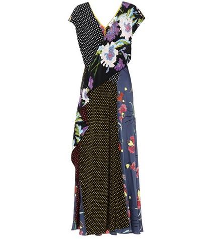 Diane Von Furstenberg Printed Floor-length Silk Dress