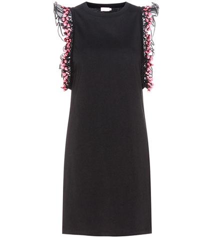 Giamba Cotton Jersey Dress With Lace
