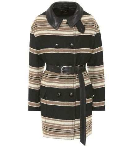 Calvin Klein Jeans Hilda Striped Wool Coat