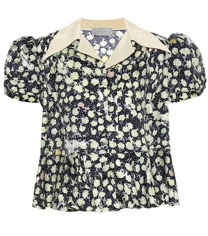 Preen By Thornton Bregazzi Jane Floral Silk-blend Blouse