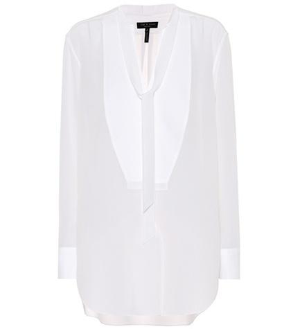 Rag & Bone Frida Silk Tuxedo Shirt