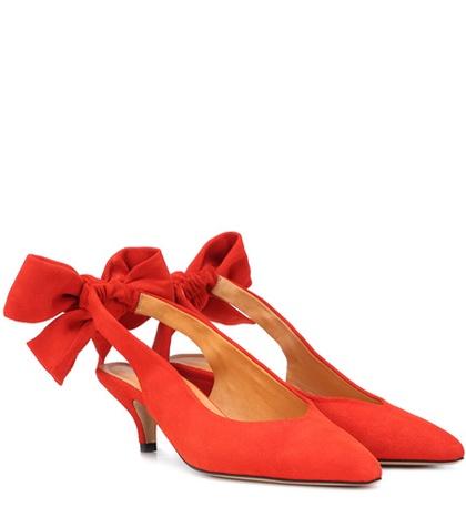 Ganni Exclusive To Mytheresa.com – Sabine Suede Slingback Pumps