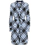 Diane Von Furstenberg Plaid Silk Shirt Dress
