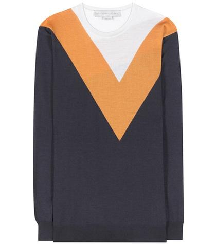 Stella Mccartney Santi Striped Wool And Silk-blend Sweater