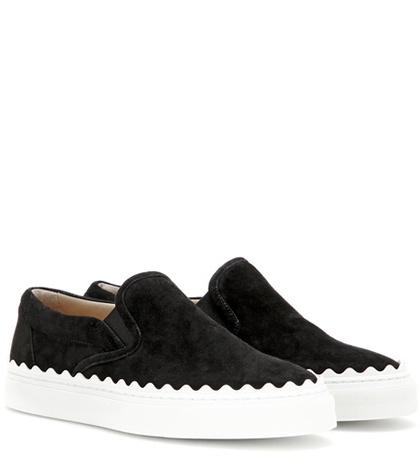 Chlo Ivy Suede Slip-on Sneakers