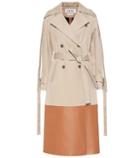 Loewe Leather-trimmed Trench Coat
