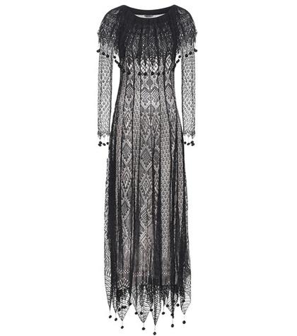 Alexander Mcqueen Pom Pom Silk Lace Dress