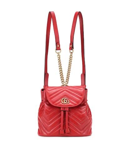Gucci Gg Marmont Leather Backpack