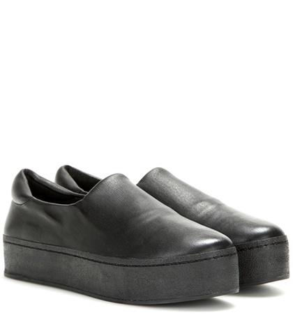 Etro Platform Leather Slip-on Sneakers
