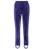 Aquazzura Dele Metallic Stirrup Trousers