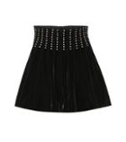 Saint Laurent Studded Velvet Miniskirt