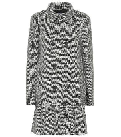 Redvalentino Herringbone Virgin Wool Coat