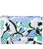 Emilio Pucci Printed Leather-trimmed Clutch