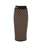 Fendi Intarsia Stretch-knit Pencil Skirt