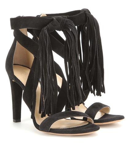 Chlo Fringed Suede Sandals