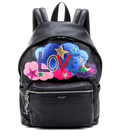 Saint Laurent Mini City Leather Patchwork Backpack
