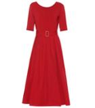 Prada Affine Crêpe And Cotton Midi Dress