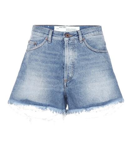 Stuart Weitzman Distressed Jean Shorts
