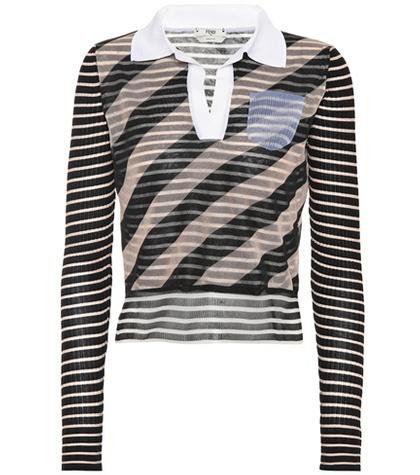 Fendi Striped Silk-blend Sweater