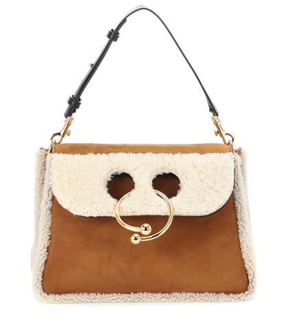 Alexachung Medium Pierce Shearling Shoulder Bag