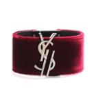 Saint Laurent Embellished Velvet Bracelet