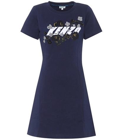 Kenzo Appliquéd Sweater Dress