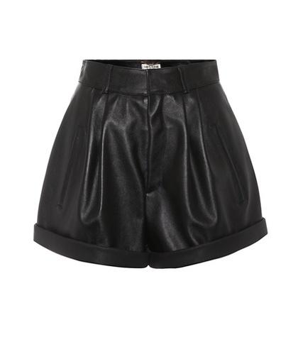 Saint Laurent Leather Shorts