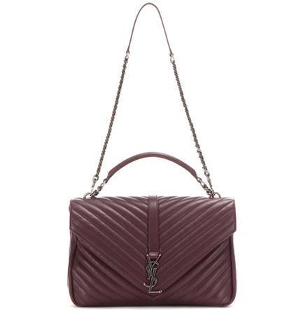 Saint Laurent Large Collège Monogram Quilted Leather Shoulder Bag