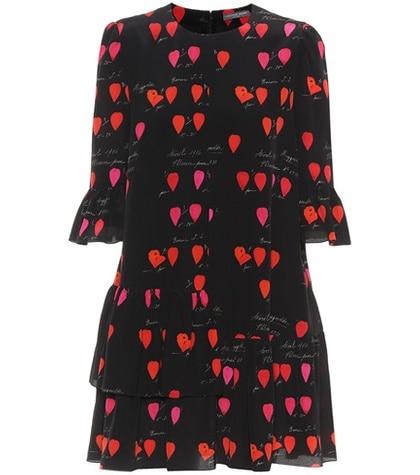 Alexander Mcqueen Printed Silk Minidress